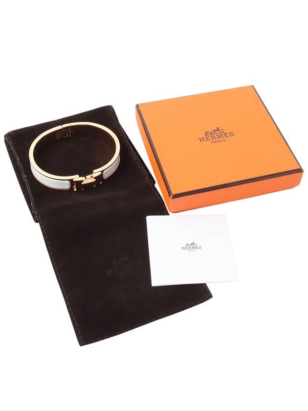 H700001 Yellow Gold White Clickash PM Bracelet 34190 3 - HERMES - BALAAN 6