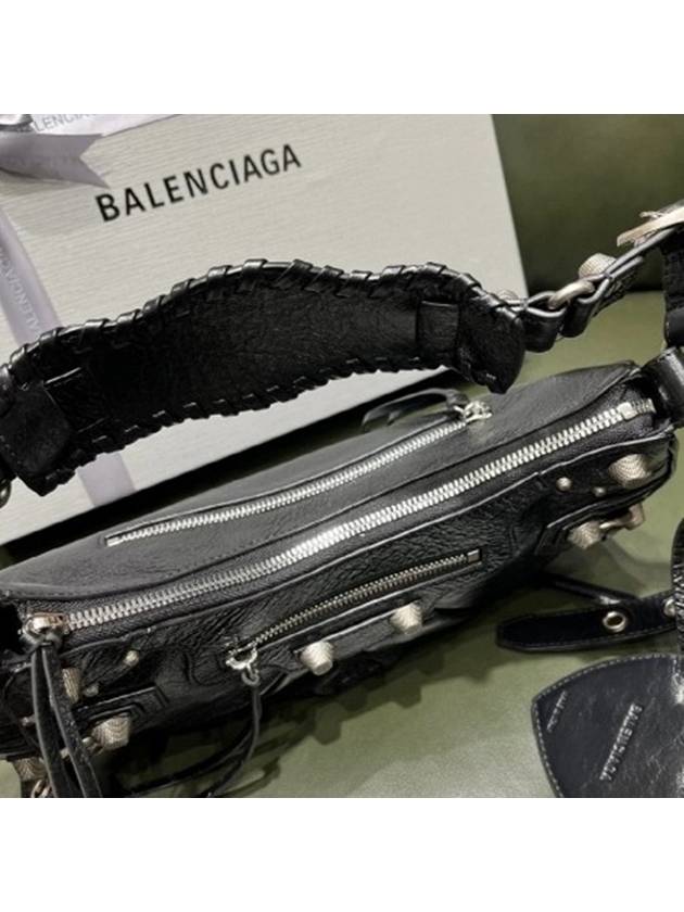 Le Cagole Small Leather Shoulder Bag Black - BALENCIAGA - BALAAN 7