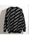 Overfit All-Over Logo Knit Top Black - VETEMENTS - BALAAN 3