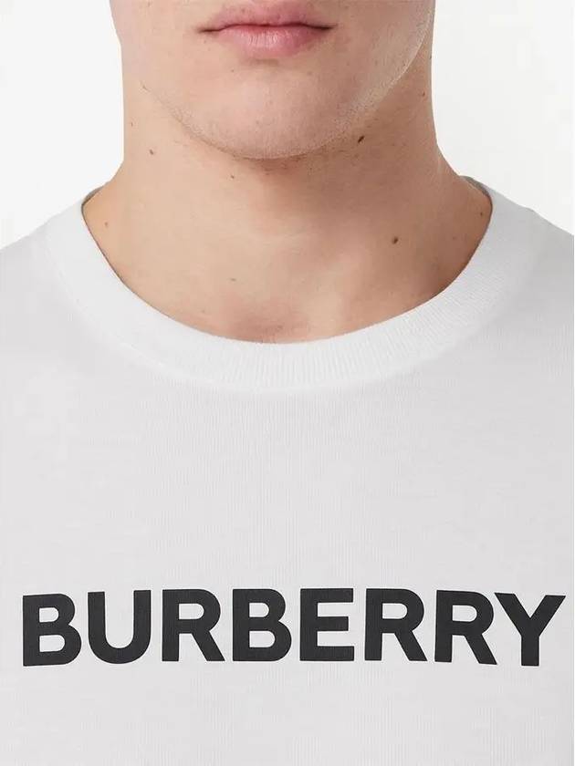 Logo Print Short Sleeve T-Shirt White - BURBERRY - BALAAN 3