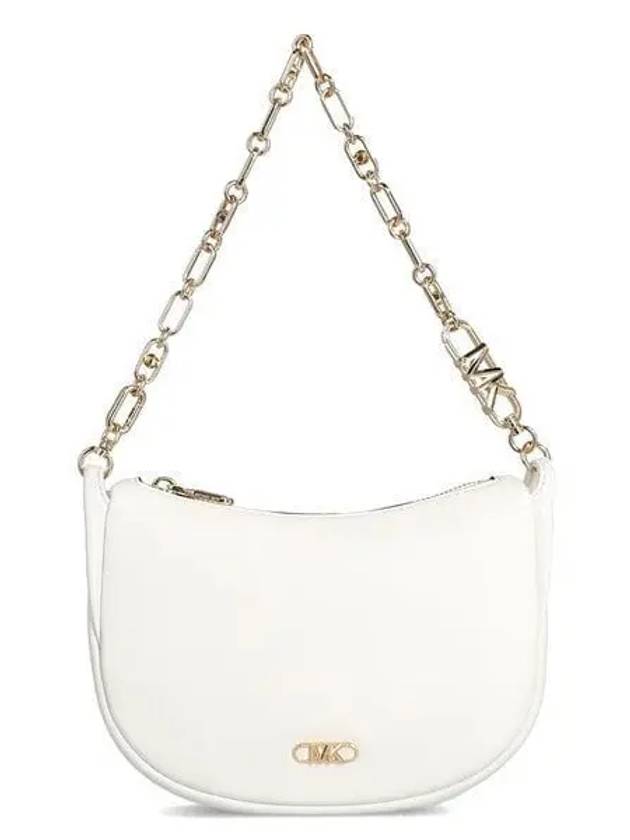 Logo-Decorated Leather Shoulder Bag White - MICHAEL KORS - BALAAN 2