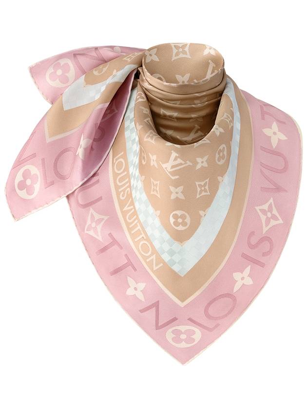 Monogram Infinity Square 90 Scarf Beige - LOUIS VUITTON - BALAAN 3