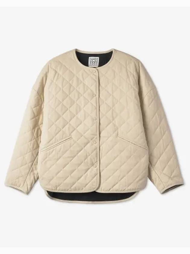 Quilted Cotton Canvas Jacket Ivory - TOTEME - BALAAN 2