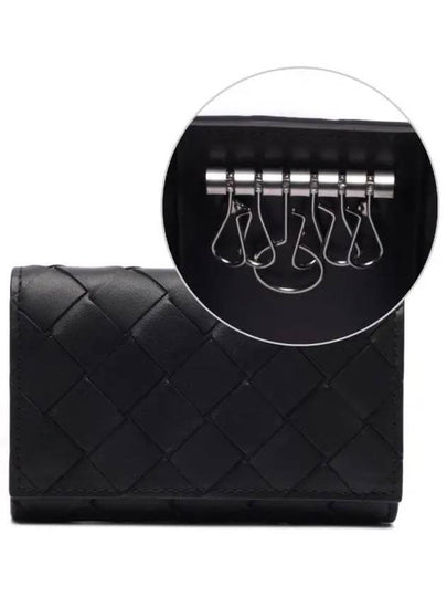 Men's Intrecciato Key Holder Black - BOTTEGA VENETA - BALAAN 2