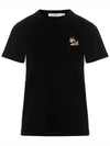 Dressed Fox Patch Short Sleeve T-Shirt Black - MAISON KITSUNE - BALAAN 3