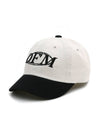 Two-Tone Short Brim Ball Cap Black - DONTFORGETME - BALAAN 1