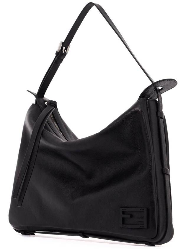 Simply Large Leather Shoulder Bag Black - FENDI - BALAAN 4