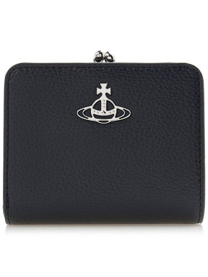 Re-Vegan Silver Logo Half Wallet Black - VIVIENNE WESTWOOD - BALAAN 2