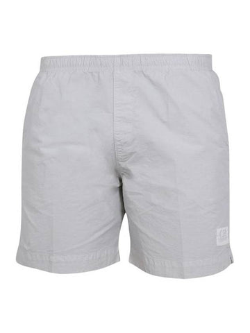 Logo Patch Flat Nylon Swim Shorts Grey - CP COMPANY - BALAAN 1