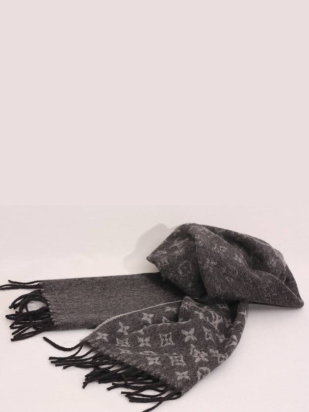 22SS Men's Logo Monogram Gradient Cashmere Wool Muffler Gray 75900 - LOUIS VUITTON - BALAAN 5