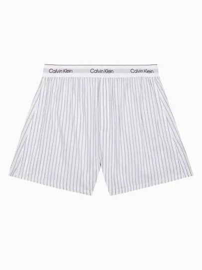 Cotton Poplin Boxer Briefs Striped White - CALVIN KLEIN - BALAAN 2