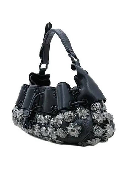 Black leather multi embellished Prorsum tote bag - BURBERRY - BALAAN 2