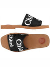 Woody Logo Flat Mule Slippers Black - CHLOE - BALAAN 2