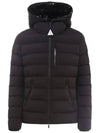 Women's Herbe Hooded Short Padded Black - MONCLER - BALAAN.