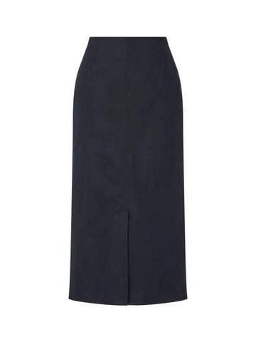 Women s Cotton Blend Slit Skirt Black - DRIES VAN NOTEN - BALAAN 1