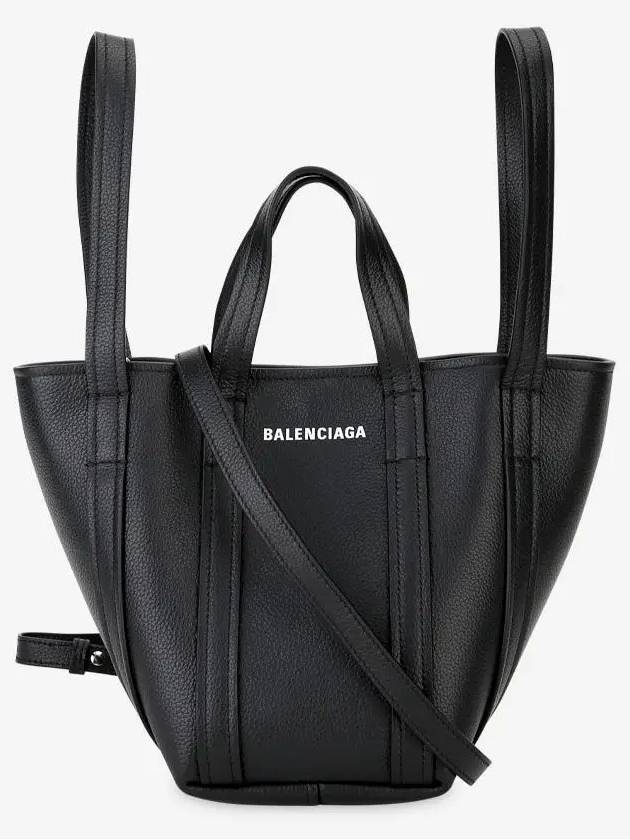 Everyday XS Grained Calfskin Shoulder Tote Bag Black - BALENCIAGA - BALAAN 4