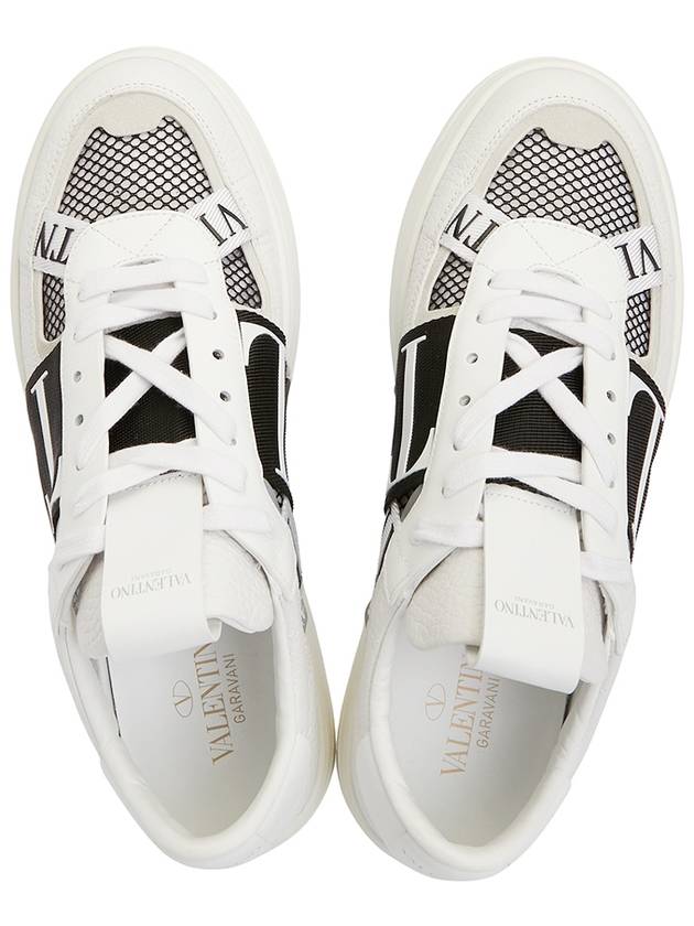 VL7N Band Logo Mesh Low Top Sneakers White Black - VALENTINO - BALAAN 3