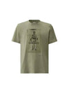 24/1 Jersey Artisanal Card Short Sleeve T-Shirt Green - CP COMPANY - BALAAN 2