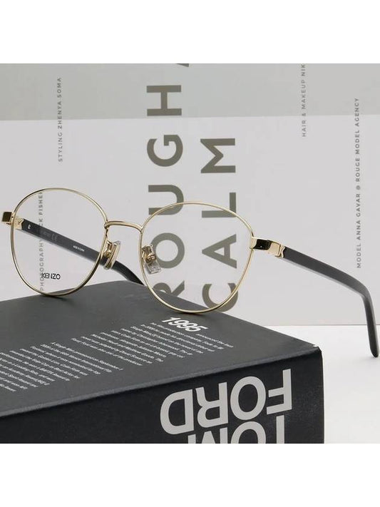 Glasses frame KZ50153F 032 gold frame glasses round frame - KENZO - BALAAN 2