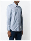 Men's Diagonal Solid Flannel Long Sleeve Shirt Light Blue - THOM BROWNE - BALAAN 5