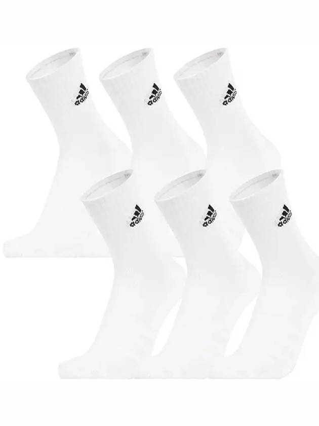 Cushioned Sportswear Crew Socks 6 Pack White - ADIDAS - BALAAN 3