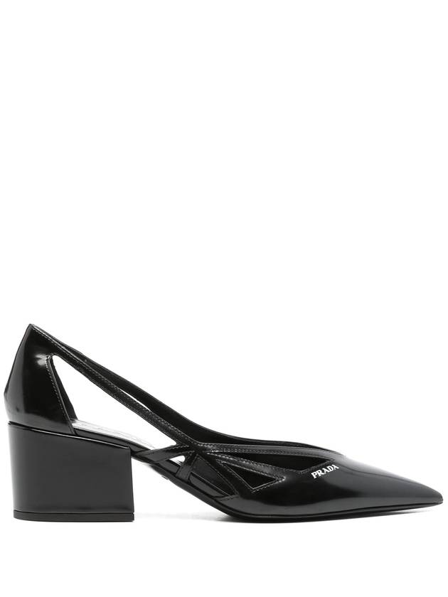 Debossed Logo 55mm Pump Heel Black - PRADA - BALAAN 2