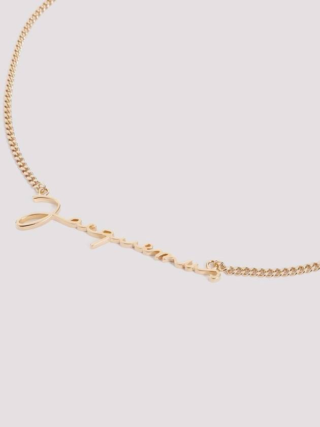 La Chain Signature Logo Chain Necklace Gold - JACQUEMUS - BALAAN 3