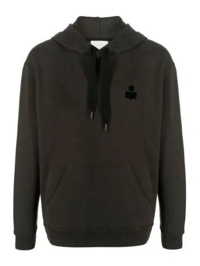 Matte Logo Print Hoodie Faded Black - ISABEL MARANT - BALAAN 2