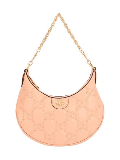 GG Matelasse Half Moon Small Shoulder Bag Beige - GUCCI - BALAAN 2