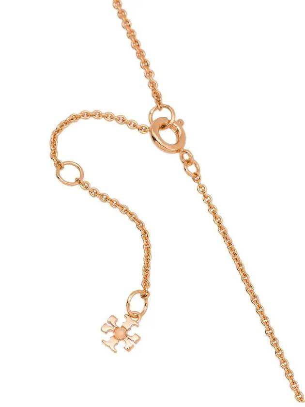 Miller Pave Logo Delicate Necklace Rose - TORY BURCH - BALAAN 5