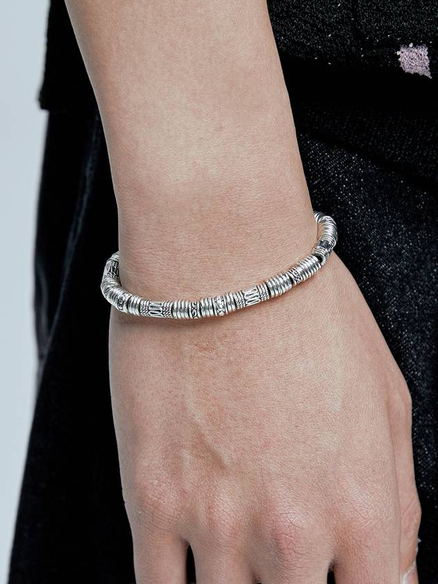 Feather Antique Silver Bead Bracelet - KND - BALAAN 8