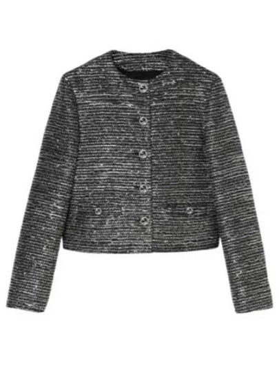 Striped Tweed Jacket Black Silver - GUCCI - BALAAN 2