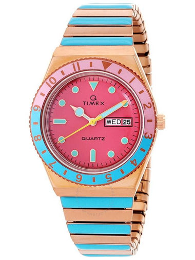 Timex Q Timex Malibu Quartz Pink Dial Ladies Watch TW2U81500 - TIMEX - BALAAN 1