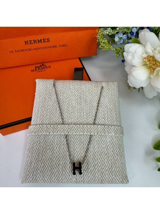 Mini Pop Ache Necklace Silver Black - HERMES - BALAAN 1