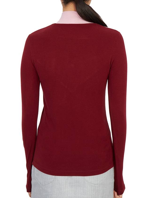 Golf Wear Women s Long Sleeve T Shirt MLW 2C AC01 BURGUNDY - MARK & LONA - BALAAN 5