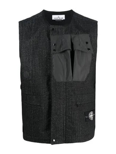 Needle Punched Reflective Vest Black - STONE ISLAND - BALAAN 2