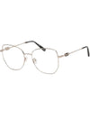 Eyewear Overfit Metal Eyeglasses Gold - SALVATORE FERRAGAMO - BALAAN 1