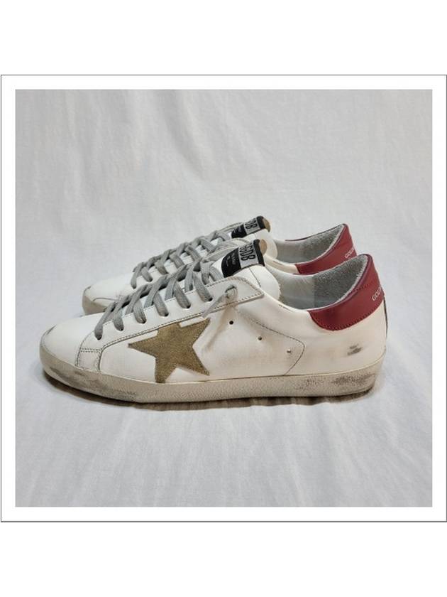 Superstar Classic Low Top Sneakers Red Beige White - GOLDEN GOOSE - BALAAN 4