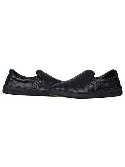 Sawyer Intrecciato Calfskin Slip-Ons Black - BOTTEGA VENETA - BALAAN 2