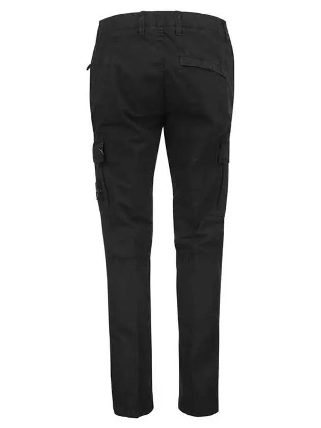 Wappen Patch Old Treatment Slim Fit Cargo Straight Pants Black - STONE ISLAND - BALAAN 3