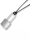 Small Padlock Leather Necklace Silver - AMBUSH - BALAAN.