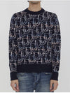 Oblique Jacquard Wool Knit Top Navy - DIOR - BALAAN 2