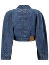 Le Beste Nimes Mayo Cropped Denim Jacket Blue Tabak - JACQUEMUS - BALAAN 4