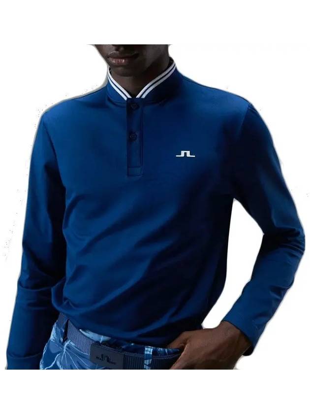 Tyson Golf Collar Long Sleeve T-Shirt Navy - J.LINDEBERG - BALAAN 5