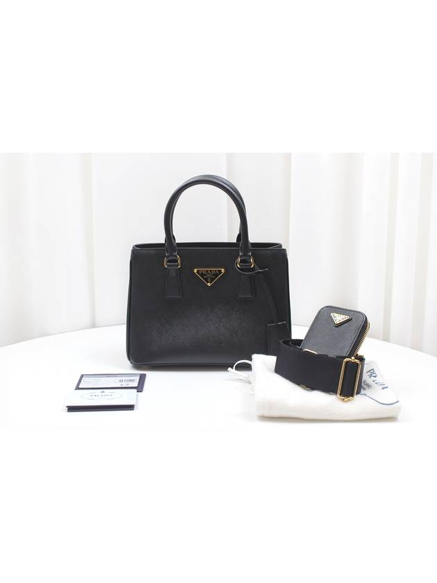 Multi strap Saffiano Galleria mini tote bag black 1BA296 - PRADA - BALAAN 2