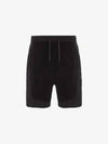 Cotton Terry Garment Dyed Shorts Black - STONE ISLAND - BALAAN 3