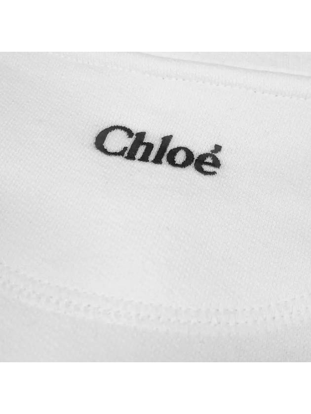 Embroidered Back Logo Sweatshirt White - CHLOE - BALAAN 5