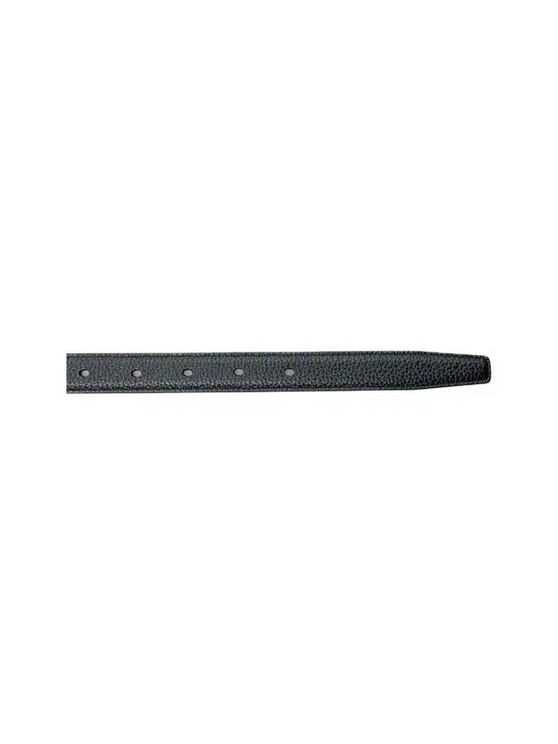 Monogram Buckle Grain Leather Belt Black - SAINT LAURENT - BALAAN 5