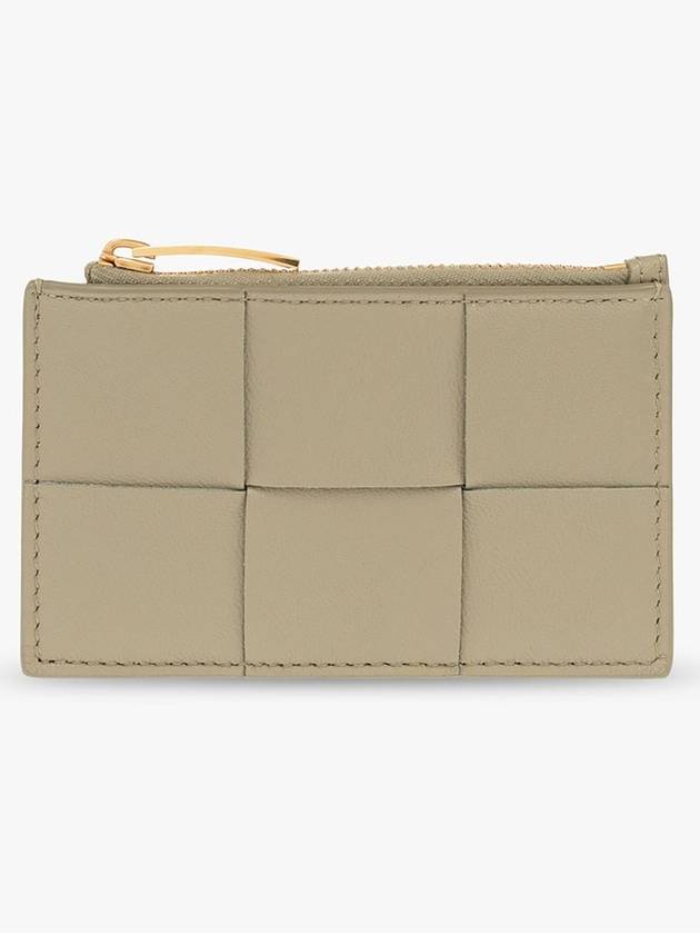 Intrecciato Zipper Card Wallet Travertine - BOTTEGA VENETA - BALAAN 2