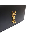 Women s 601310 Black Gold Logo Monogram Flap Shoulder Bag - SAINT LAURENT - BALAAN 7